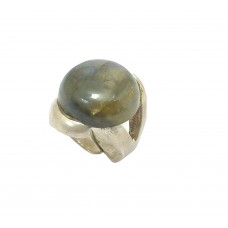 Handmade Ring 925 Sterling Silver Semi Precious Cabachon Labradorite Gem Stone